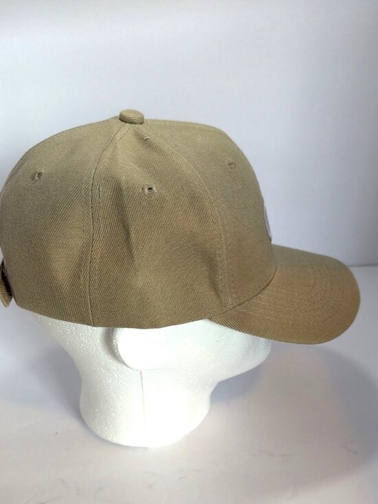 Alo Beige Adjustable Baseball Cap With Embroidered Logo 80% Acrylic 20% Wool - Picture 2 of 6
